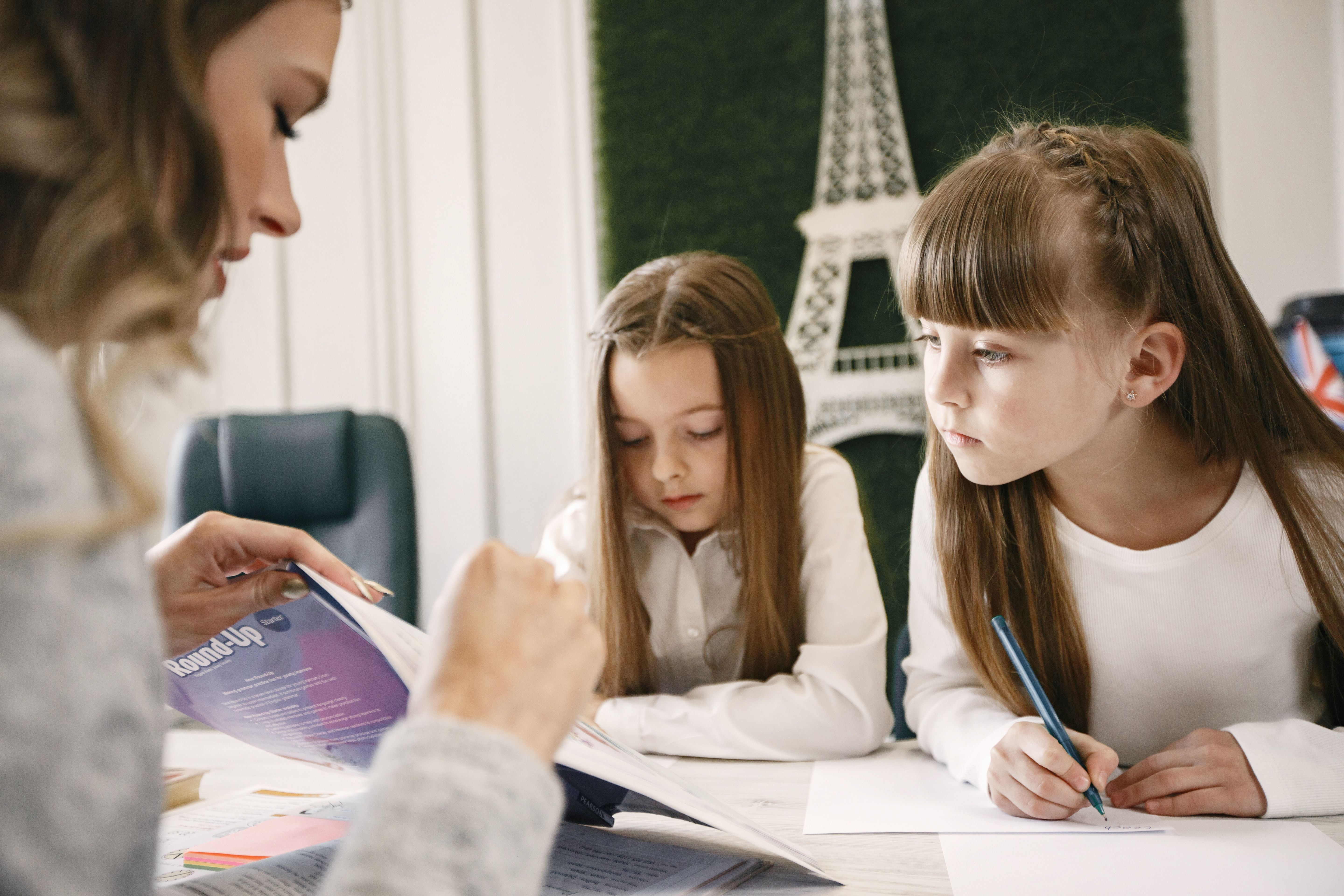 An educator working with a student